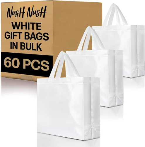 Miniatura 64 de Nush Nush - Bolsas de regalo reutilizables azul aguamarina a granel (azul aguamarina - Tamaño mediano - Juego de 30)