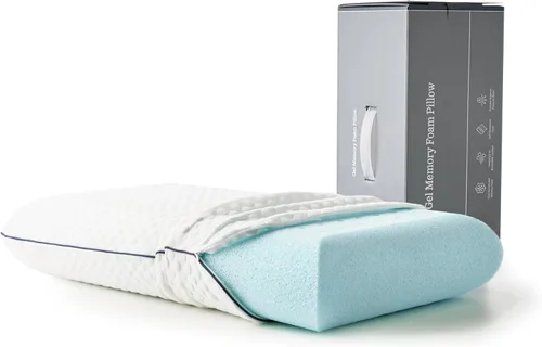 Almohada de espuma viscoelástica de gel ventilada Weekender. Funda lavable. Tamaño estándar