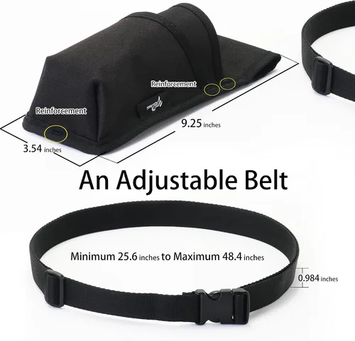 Miniatura 3 de Funda profesional para terapeuta de masaje con cinturón ajustable, bolsa para botella de masaje, funda de loción de masaje, negro (XJ-1KD)