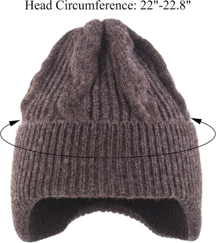 Miniatura 3 de Muryobao Gorro de invierno para mujer, cálido, suave, elástico y holgado