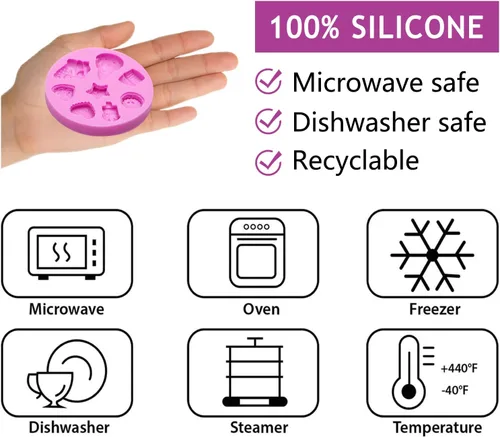 Miniatura 3 de Moldes para fondant de helado de silicona, moldes de caramelo de piruleta, 3 paquetes para hacer moldes de fondant con formas de helado, decoración