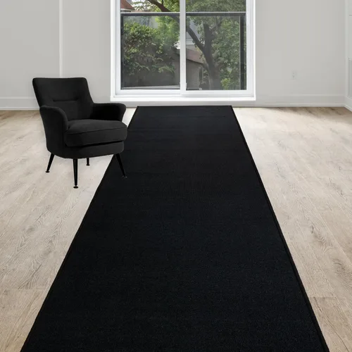 Miniatura 7 de Alfombra de pasillo extralarga de longitud personalizada antideslizante con pelo bajo absorbente, resistente a las manchas