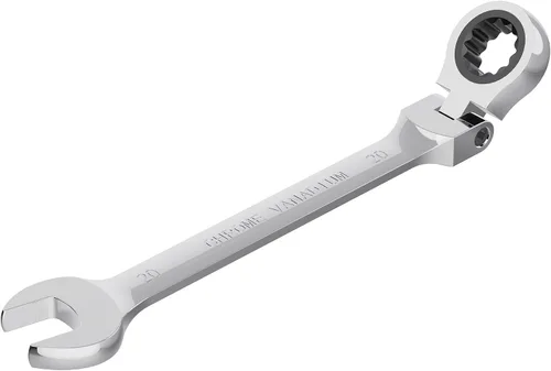 Miniatura 10 de Llave combinada de trinquete de cabeza flexible de 0.906 in, métrica, 72 dientes, caja de trinquete de 12 puntos y herramientas de llave de extremo