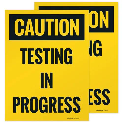 Miniatura 9 de Caution Testing in Progress Sidewalk Sign Kit, 10x16 Inches, Replacement Panels (2 Pack) Thick HDPS Plastic, Made in USA by Sigo Signs