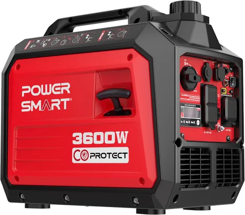 PowerSmart Generador portátil del inversor de 3000 vatios accionado a gas, silencioso para acampar