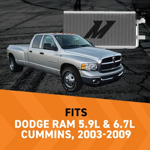 Miniatura 2 de Mishimoto MMTC-RAM-03SL Enfriador de aceite de transmisión automática, compatible con Dodge Ram Cummins 2500, 3500 5.9L y 6.7L, 2003-2009