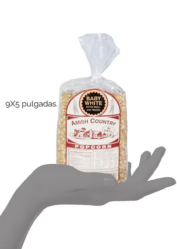 Miniatura 7 de Amish Country Popcorn Bolsa de 2 libras Granos de palomitas de maíz Baby White Pequeños y tiernos A la antigua, sin OMG y sin gluten
