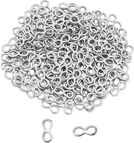 Miniatura 9 de UNICRAFTALE Colgante de infinito chapado en oro de 18 quilates a granel, mini enlace de conector de acero inoxidable para hacer joyas, collares