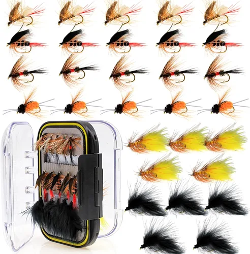Miniatura 12 de Poppers de Pesca con Mosca Moscas Secas de Pesca con Mosca Señuelos de Pesca en Superficie Moscas Popper para Lubina Señuelos de Insectos Cebo D