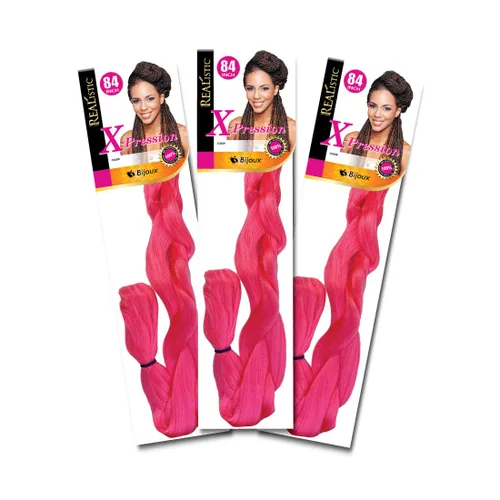 Miniatura 69 de Realistic Trenza original X-Pression 84 pulgadas 100% Kanekalon (paquete de 3, 1) M-61XPRES84