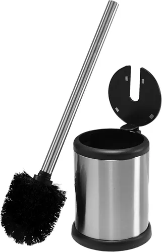 Miniatura 15 de Bath Bliss - Cepillo y soporte para inodoro Tapa de cierre automático Cabezal de 360 grados Limpieza del baño Tamaño compacto