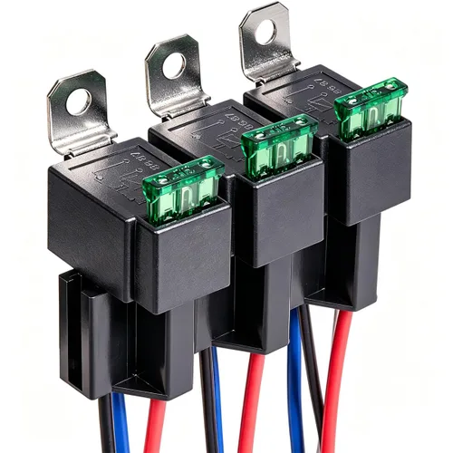 Miniatura 8 de Gebildet Caja de fusibles y relés de 12 V con 5 pines JD1914 40A relé y 1 relé de 4 pines 6 fusibles ATC/ATO, caja de relé de fusibles impermeable