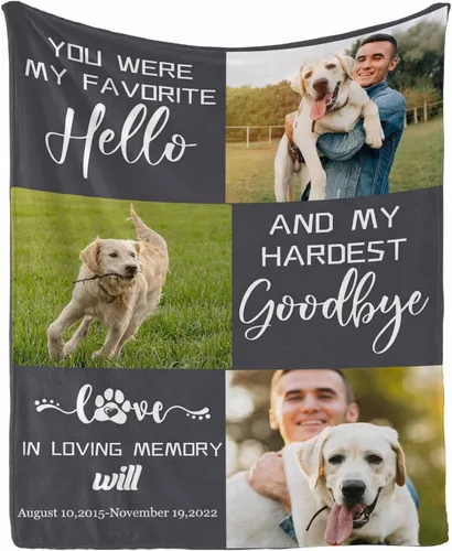 Miniatura 25 de Manta personalizada con foto de perro, mantas con imagen personalizada para amantes de los perros, manta personalizada para regalos con mis propias