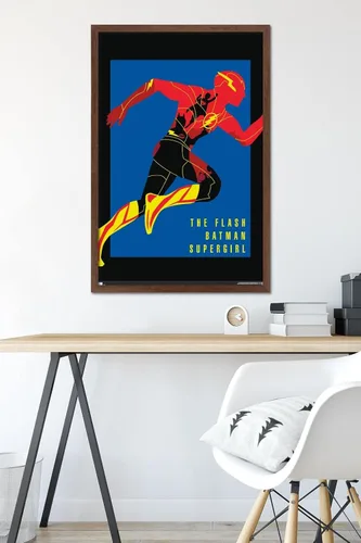 Miniatura 6 de Trends International DC Comics Movie The Flash - Póster de pared de héroes Versión enmarcada de caoba