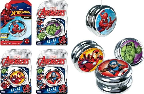 Miniatura 9 de JA-RU Marvel Avengers Toys YoYo Toy (2 unidades Spiderman) Juguete para ansiedad de superhéroes Spiderman y Hulk para niños, Yoyo para Spiderman Yoyo