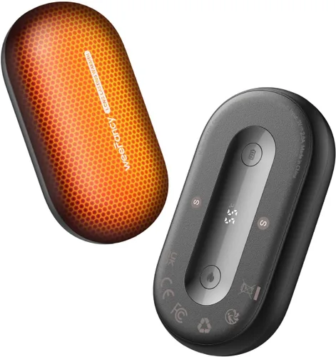 Miniatura 9 de Hand Warmers Rechargeable 2 Pack, Magnetic Alloy Handwarmer 7000 mAh Reusable, Instant Heating UP to 131°F, 15 Hours Long Lasting Palm Pocket Negro