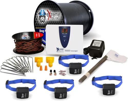 Miniatura 7 de Valla eléctrica para perros obstinados – 2 perros de 1000 pies de alambre resistente de grado profesional para valla de mascotas de 1/3 acre y 8