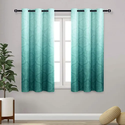 Miniatura 31 de DWCN - Cortinas blackout para dormitorio, diseño de damasco con aislamiento térmico y ojales, para sala de estar, juego de 2 paneles de cortina Gris