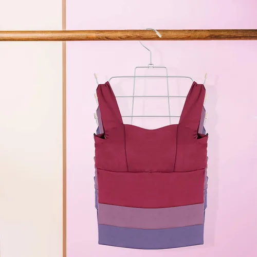 Miniatura 2 de DOITOOL 2 piezas de colgador sin mangas, ganchos multifuncionales para organizador de armario, perchas que ahorran espacio para camisetas sin Beige