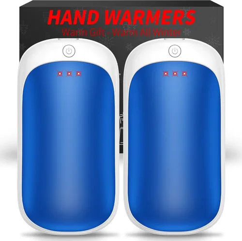 Miniatura 12 de Paquete de 2 calentadores de manos recargables, calentadores de manos eléctricos portátiles reutilizables, calentadores de manos USB 2 en 1, regalos