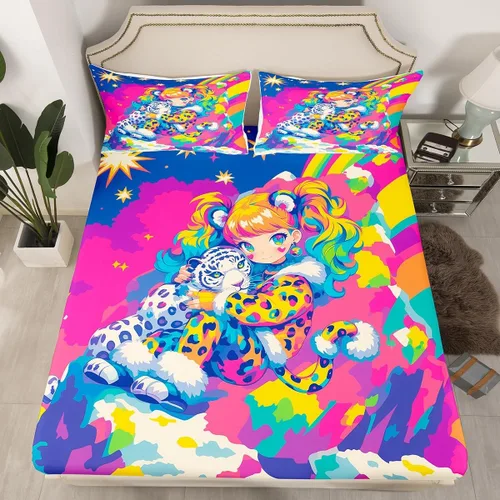 Miniatura 22 de Juego de sábanas bajeras de alce salvaje, tamaño individual, juego de ropa de cama rústica de pino de pesca con peces de Basa, decoración