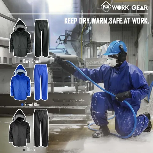 Miniatura 2 de FWG Trajes de lluvia para hombre, impermeables, resistentes, con bolsillos grandes, para todo tipo de clima