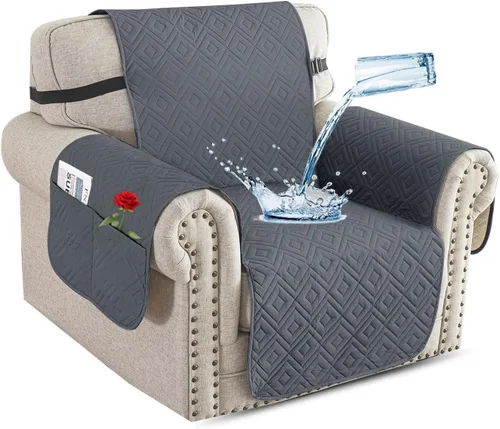 Miniatura 37 de XINEAGE Funda 100% impermeable para silla y sofá para mascotas, funda antideslizante para sofá, fundas lavables para silla, protector de muebles