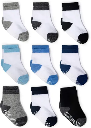 Miniatura 19 de Zaples - Calcetines con suela antideslizante y altura media para bebés, niños y niñas Negro