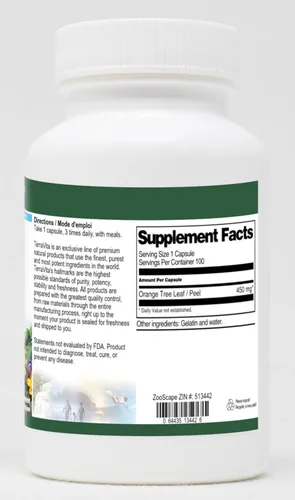 Miniatura 2 de Hoja de naranjo/Cáscara - 450 mg (100 Cápsulas, ZIN: 513442)
