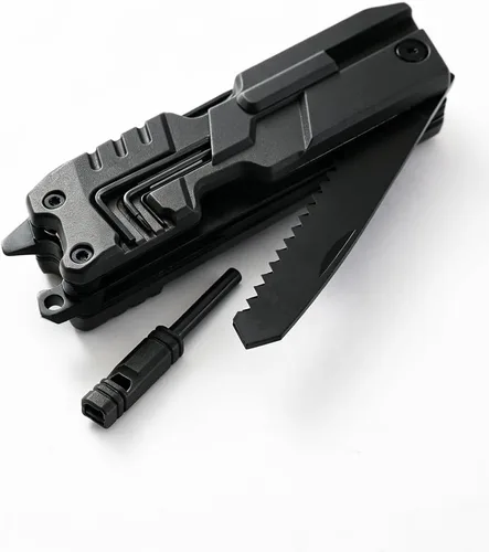 Miniatura 8 de Cuchillo multibolsillo, 22 en 1, herramientas EDC de equipo de supervivencia con funda de nailon, emergencia, campamento, senderismo, caza, regalo