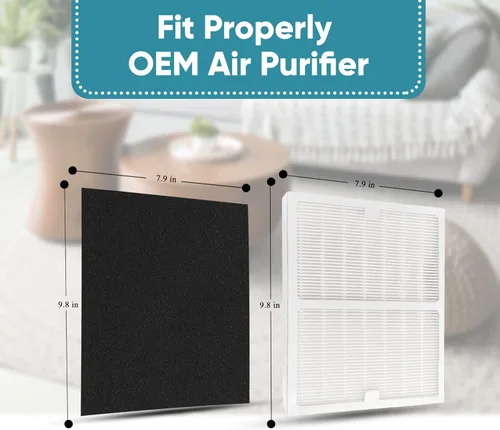 Miniatura 2 de Paquete de 2 filtros de repuesto – A – para purificadores de aire Idylis AC-2119, IAP-10-100, IAP-10-150, IAPC-40-140 y Filtrete FAP-C01-A, parte #