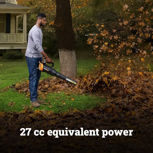 Miniatura 5 de WORX WP925 - Combo de recortadora de hilo y soplador de hojas, 15 pulgadas y 40 V con eje de fibra de carbono, soplador eléctrico silencioso de 530