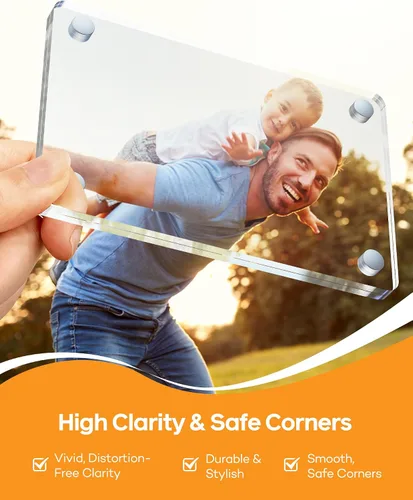 Miniatura 3 de 2 soportes para fotos de automóvil para visera solar – Clip magnético de 2.4 x 3.5 pulgadas para visera de automóvil, pantalla de fotos horizontal