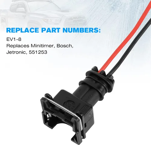 Miniatura 4 de 8 piezas de conector de inyector de combustible EV1 OBD1 enchufe arnés de cable de cableado coleta telar clip corte para RC, Bosch, Honda, Ford