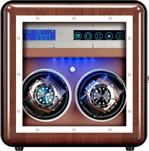 Miniatura 2 de Automatic Watch Winder, Luxury Walnut Watch Winder for Rolex with Quiet Motor and Adjustable Upgraded Watch Pillows, AC Adapter Watch Winder Box for