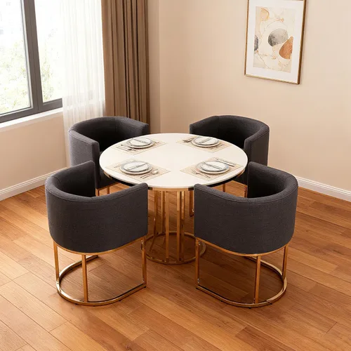Miniatura 43 de RIVOVA Silla de Comedor Tapizada, Sillón Lateral Moderno Tipo Barril Tapizado, Sillas de Comedor Tapizadas, Cómodo Sillón, Silla Lateral de Cocina