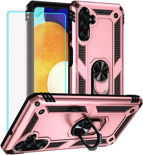 Miniatura 23 de Yiakeng Funda para teléfono Galaxy A12, Samsung A12 con protector de pantalla HD, fundas protectoras de grado militar con anillo para Samsung Galaxy