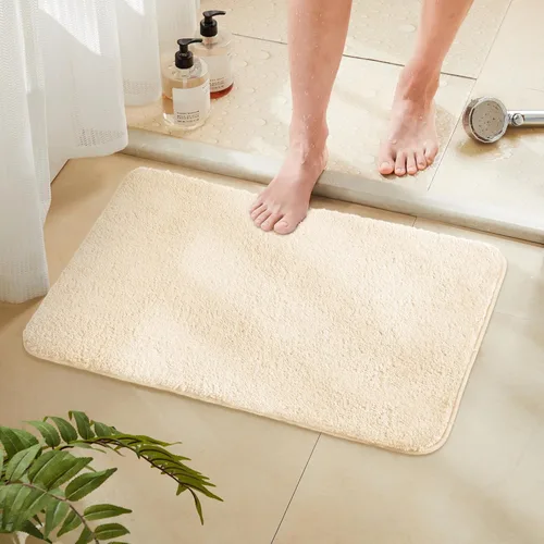 Miniatura 68 de TECHMILLY Alfombras Corredoras de Baño Super Suaves Peludas, Alfombras de Baño de Microfibra Gruesas Antideslizantes Absorbentes, Tapete de Baño
