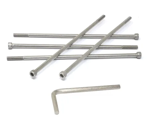 Miniatura 250 de iexcell 25 piezas M4 x 60/65/70/75/3.150 in paso de rosca 0.028 in acero inoxidable 304 cabeza hexagonal Tornillos Tornillos surtido Kit
