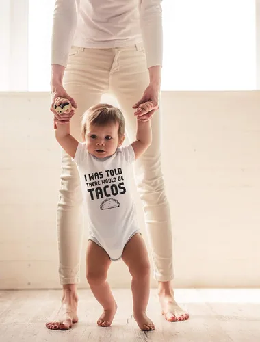 Miniatura 11 de CBTwear Body de bebé con texto en inglés "I Was Told There Would Be Tacos" - Lindo mameluco de humor unisex para recién nacidos