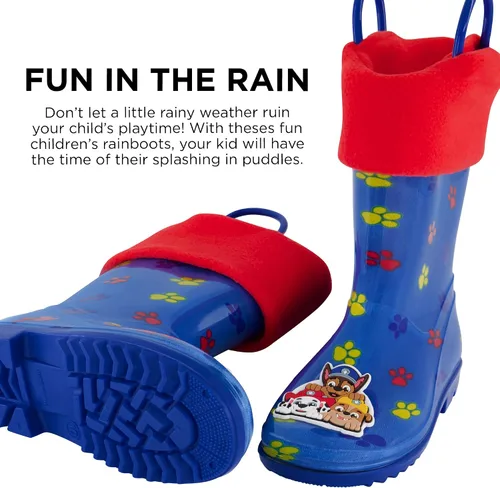 Miniatura 4 de Nickelodeon Botas de lluvia unisex para niños con forro extraíble suave para nieve