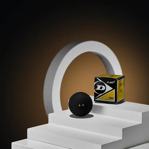 Miniatura 2 de Dunlop Sports Pro XX Pelota de squash - Caja Pro Negro/Punto Amarillo Doble (D700108)