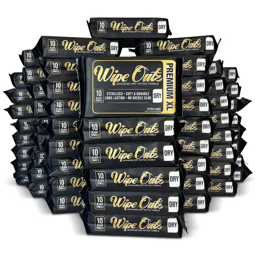 Miniatura 10 de Wipe Outz Toallas de tatuaje extragrandes DRY – Toallitas de tatuaje prémium para durante el tatuaje y el cuidado posterior, cuidado posterior