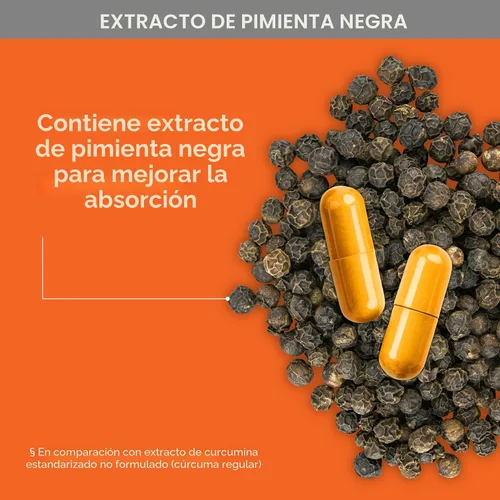 Miniatura 9 de Qunol Cúrcuma Curcumina con pimienta negra, 2250 mg de extracto de cúrcuma con 95% de curcuminoides, suplemento de cúrcuma extra fuerte, absorción