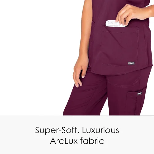 Miniatura 4 de Uniforme quirúrgico con cuello en V dos bolsillos para mujer Greys Anatomy