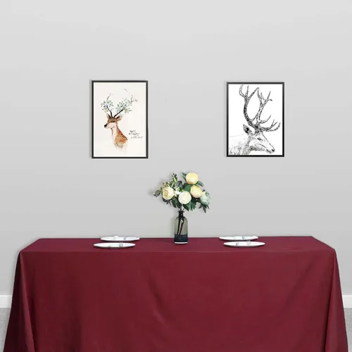Miniatura 114 de Efavormart - 5 manteles rectangulares de poliéster blanco de 60 x 102 pulgadas, para banquetes, bodas, fiestas, restaurantes