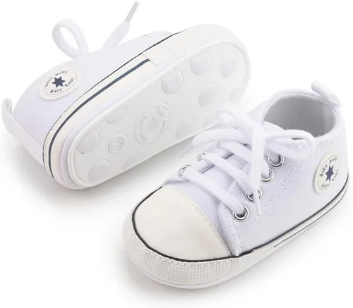 Miniatura 73 de KIDSUN zapatos deportivos altos hasta el tobillo para bebés, niños y niñas con suela antideslizante, suaves, para recién nacidos, zapatos
