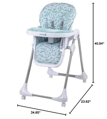 Miniatura 11 de Safety 1st Sillas altas para bebés y niños pequeños, 3 en 1 Grow and Go con bandeja y asiento ajustable, gota de lluvia Raindrop