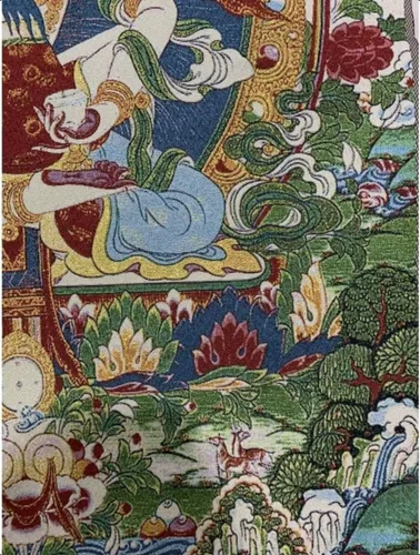 Miniatura 7 de Bordado de seda tibetano Thangka budista Vajrakila Mahāsattv Tangka Yoga Budista Tapiz colgante de pared Arte de pared Decoración del hogar Tapiz
