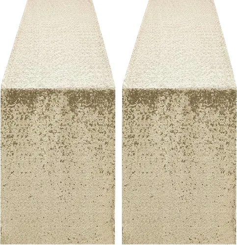 Miniatura 29 de Pufogu - Camino de mesa de lentejuelas brillantes de 12 x 72 pulgadas para fiestas de cumpleaños, decoración de bodas, despedidas de soltera